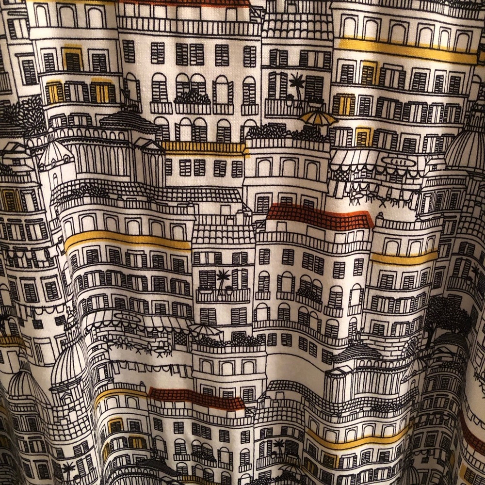 LuLaRoe Urban Print Tank Top - Black, White, Gold, Orange